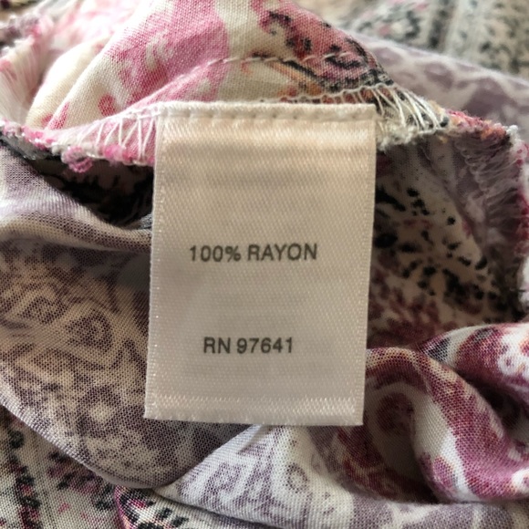 JJill Women’s Pink Dress Multi Color Print Sleeveless Midi Boho Peasant Size S - Picture 9 of 9